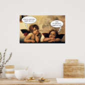 Engelen van de Sixtijnse Madonna van Raphael Sanzi Poster (Keuken)