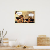 Engelen van de Sixtijnse Madonna van Raphael Sanzi Poster (Keuken)