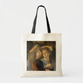Engelen van Leonardo da Vinci's Doop van Christus Tote Bag (Voorkant)