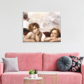 Engelen van Rafaël uit de Sixtijnse Madonna Canvas Afdruk (Insitu (Woonkamer))