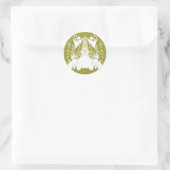 Engelen veranderen van kleur ronde sticker (Tas)