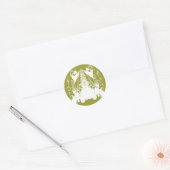 Engelen veranderen van kleur ronde sticker (Envelop)