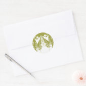 Engelen veranderen van kleur - ronde sticker (Envelop)