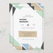 Engelen verjaardagsfeestje kaart (Voorkant / Achterkant)