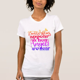 "Engelen verschijnen..." multi kleur vlinder T-shirt