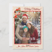 Engelen versieren de boom | Creme Feestdagenkaart (Achterkant)