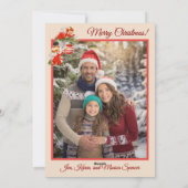 Engelen versieren de boom | Creme Feestdagenkaart (Achterkant)