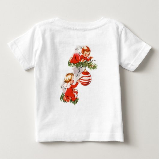 Engelen versieren de kerstboom (Achterkant)