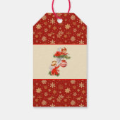 Engelen versieren de kerstboom cadeaulabel (Achterkant)
