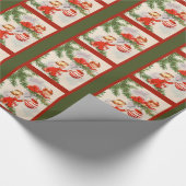 Engelen versieren de kerstboom cadeaupapier (Hoek)