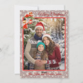 Engelen versieren de kerstboom feestdagenkaart (Achterkant)