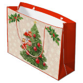 Engelen versieren de kerstboom groot cadeauzakje (Achterkant Gekanteld)