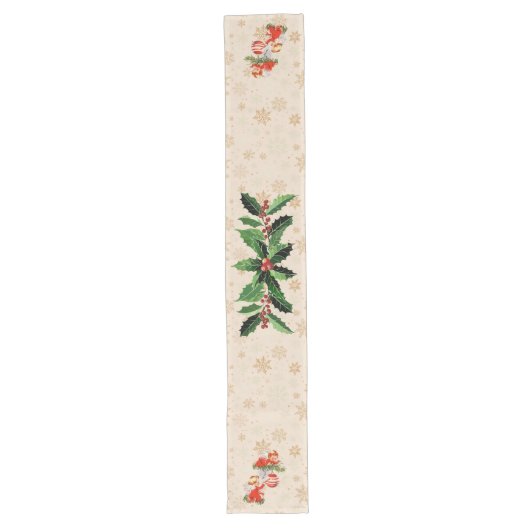 Engelen versieren de kerstboom lange tafelloper (Voorkant)