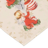 Engelen versieren de kerstboom lange tafelloper (Hoek)