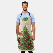 Engelen versieren de kerstboom schort (Gedragen)