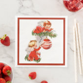 Engelen versieren de kerstboom servet (Insitu)