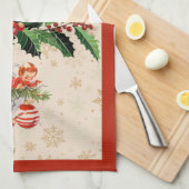 Engelen versieren de kerstboom theedoek (Quarter Fold)