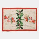 Engelen versieren de kerstboom theedoek (Horizontaal)