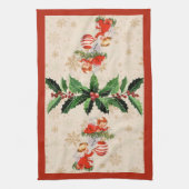 Engelen versieren de kerstboom theedoek (Verticaal)