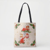 Engelen versieren de kerstboom tote bag (Voorkant)