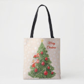 Engelen versieren de kerstboom tote bag (Voorkant)