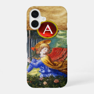 Engelen verzamelen bloemen in een hemels landschap iPhone 16 hoesje