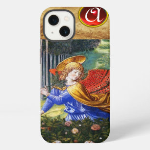 Engelen verzamelen bloemen in een hemels landschap iPhone 13 hoesje