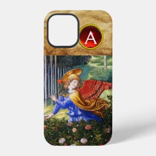 Engelen verzamelen bloemen in een hemels landschap iPhone 12 hoesje