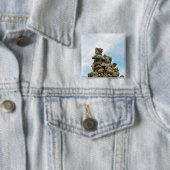 Engelen Vierkante Button 5,1 Cm (In situ)