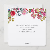 Engelen Vintage Bloemige Remix Feestdagenkaart (Achterkant)