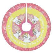 Engelen Vrolijk Kerstmis Gepersonaliseerde Boom Ro Kerstboom Rok (Voorkant)