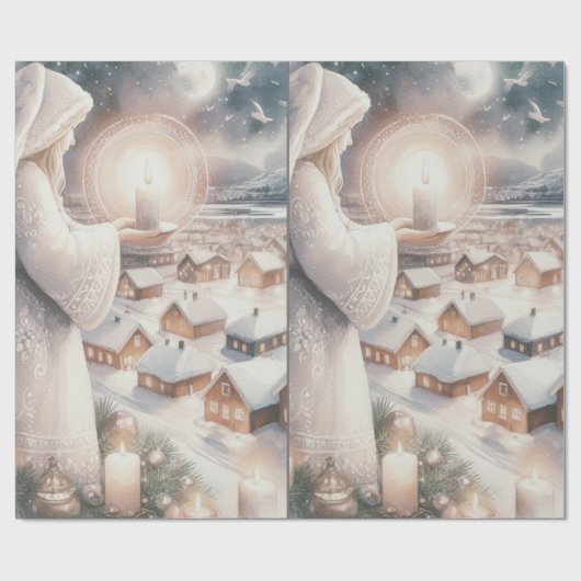 Engelen waken over je cadeaupapier (Vlak)