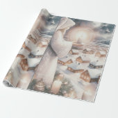 Engelen waken over je cadeaupapier (Uitgerold)