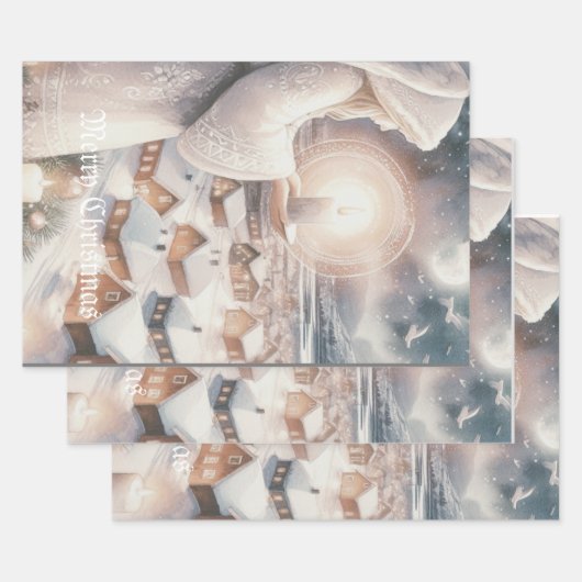 Engelen waken over je inpakpapier vel (Set)