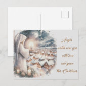Engelen waken over je Scandinavische stijl Kerstmi Briefkaart (Voorkant / Achterkant)
