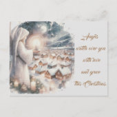 Engelen waken over je Scandinavische stijl Kerstmi Briefkaart (Voorkant)