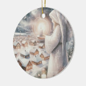 Engelen waken over je Scandinavische stijl Kerstmi Keramisch Ornament (Links)