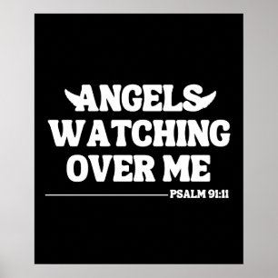 Engelen waken over mij (Psalm 91:11) Poster