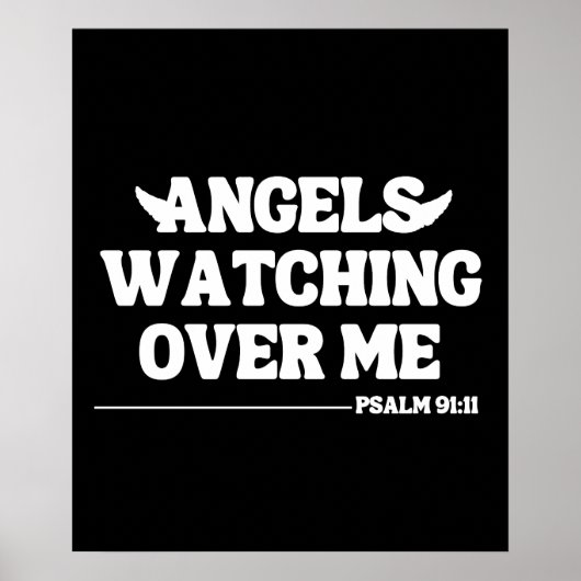 Engelen waken over mij (Psalm 91:11) Poster (Voorkant)
