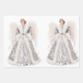 Engelen Wrapping Papier Flat Sheet Set van 3 Inpakpapier Vel (Voorkant)