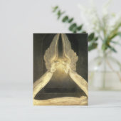  engelen zweven over Jezus Christus Briefkaart (Staand voorkant)