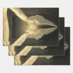  engelen zweven over Jezus Christus Inpakpapier Vel