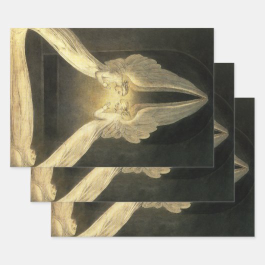 engelen zweven over Jezus Christus Inpakpapier Vel (Set)