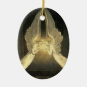  engelen zweven over Jezus Christus Keramisch Ornament (Voorkant)