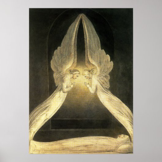  engelen zweven over Jezus Christus Poster (Voorkant)