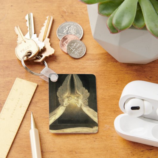  engelen zweven over Jezus Christus Sleutelhanger (Bureau)