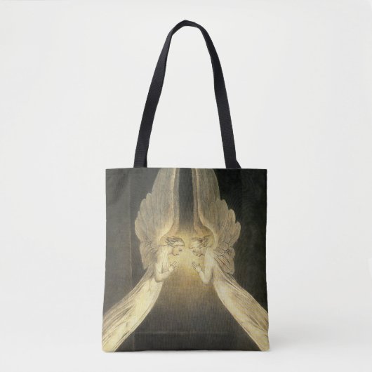 engelen zweven over Jezus Christus Tote Bag (Voorkant)