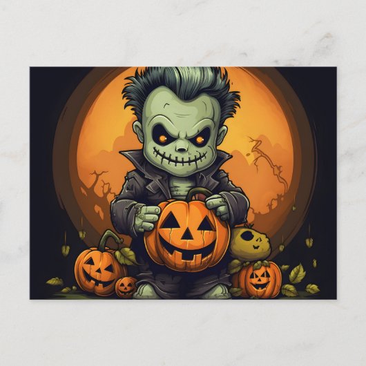 Engelenangst Halloween Nacht Briefkaart (Voorkant)