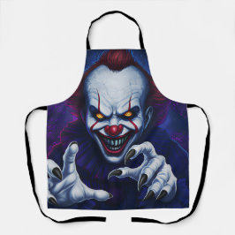 Engelenbak apron met griezelclown schort