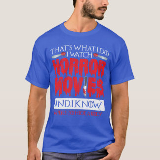 Engelenbak Horror Film Ik Kijk Horror Films vintag T-shirt